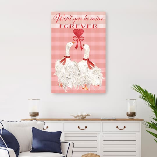 Won't You Be Mine Forever Geese Canvas Giclée Art